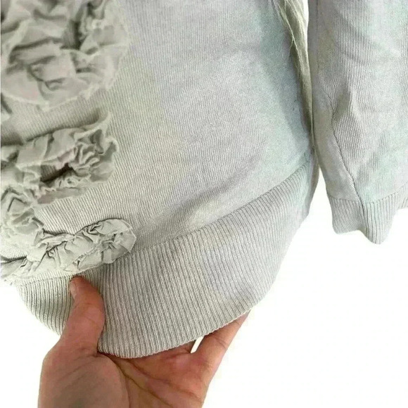 Chelsea & Theodore THEA Women’s XL Cardigan Sweater Light Tan Flowers - Picture 5 of 8